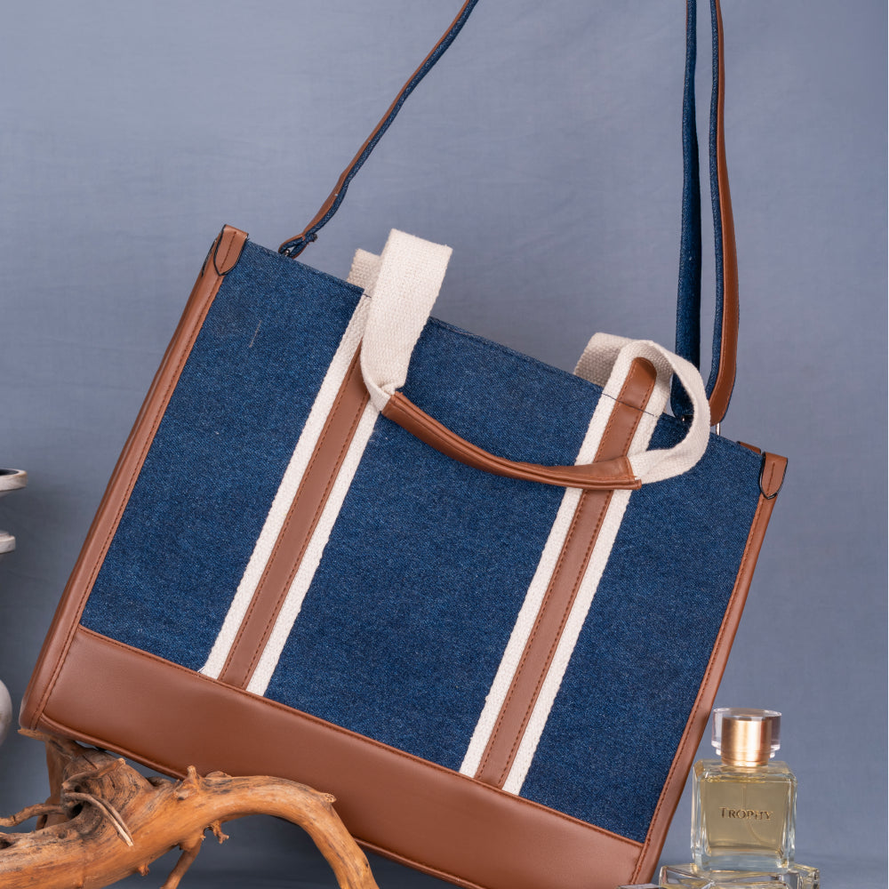 Laptop Tote Bag | Shoulder Bag For Office Fits Upto 14 Inches Laptop | Office Tote Bag