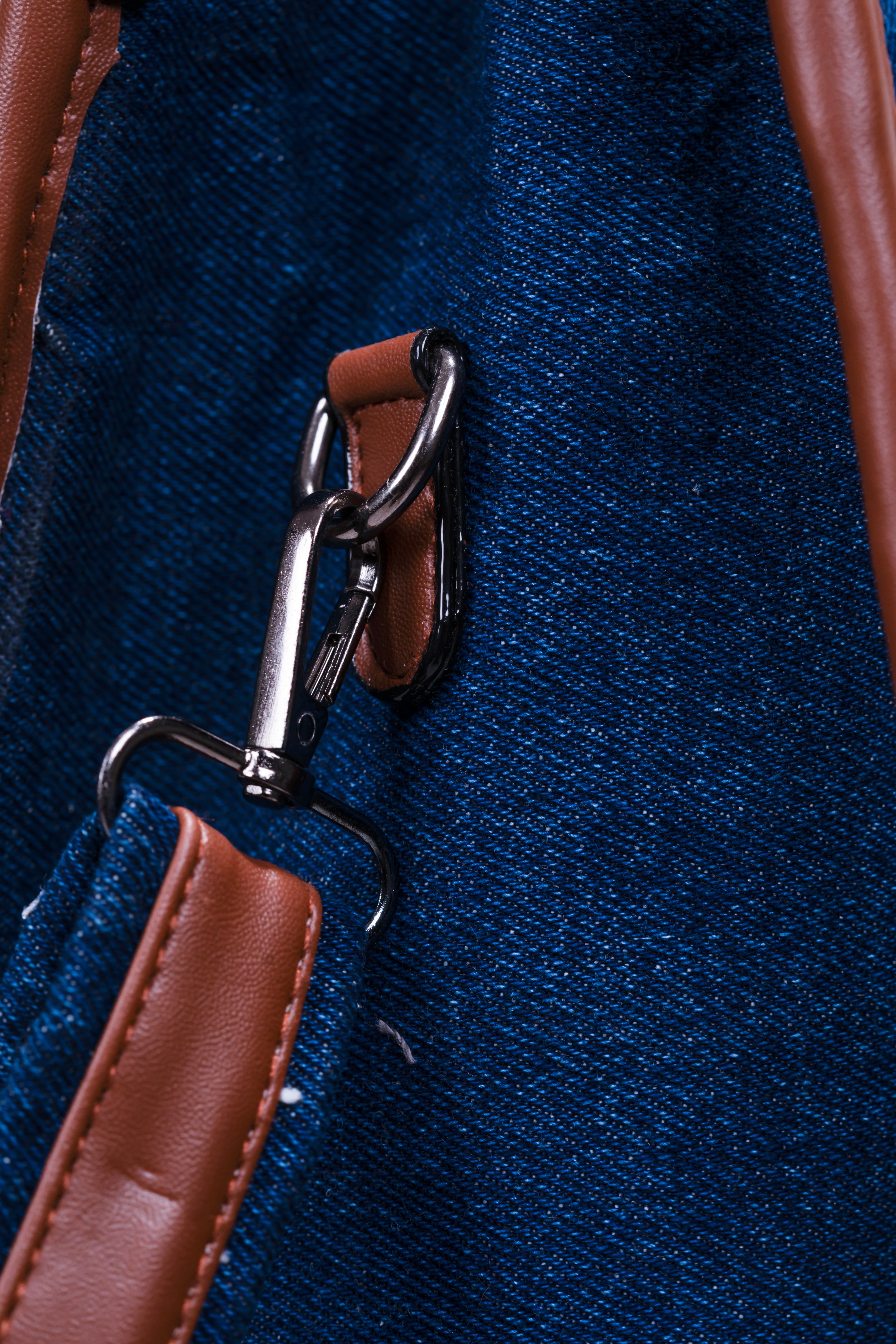 Two Toned Denim Tote Bag