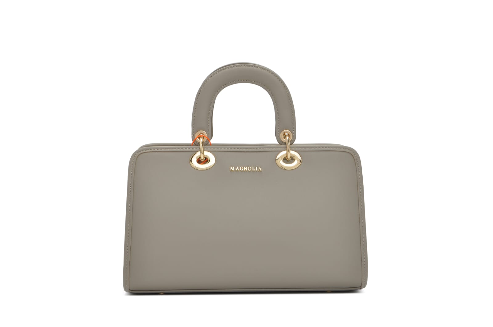 Elegant Brown Structured Handbag with Sling Strap