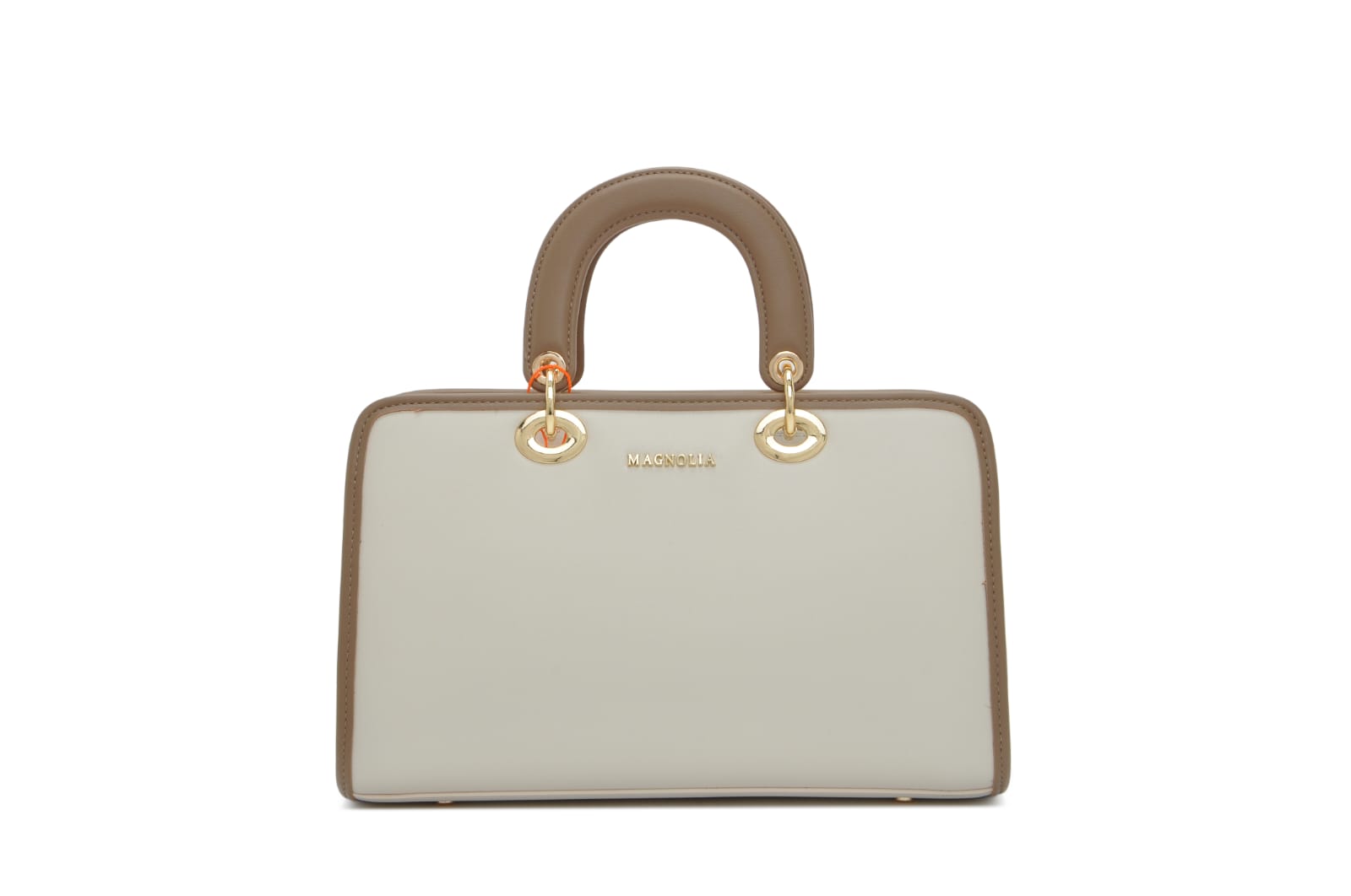 Elegant Brown Structured Handbag with Sling Strap