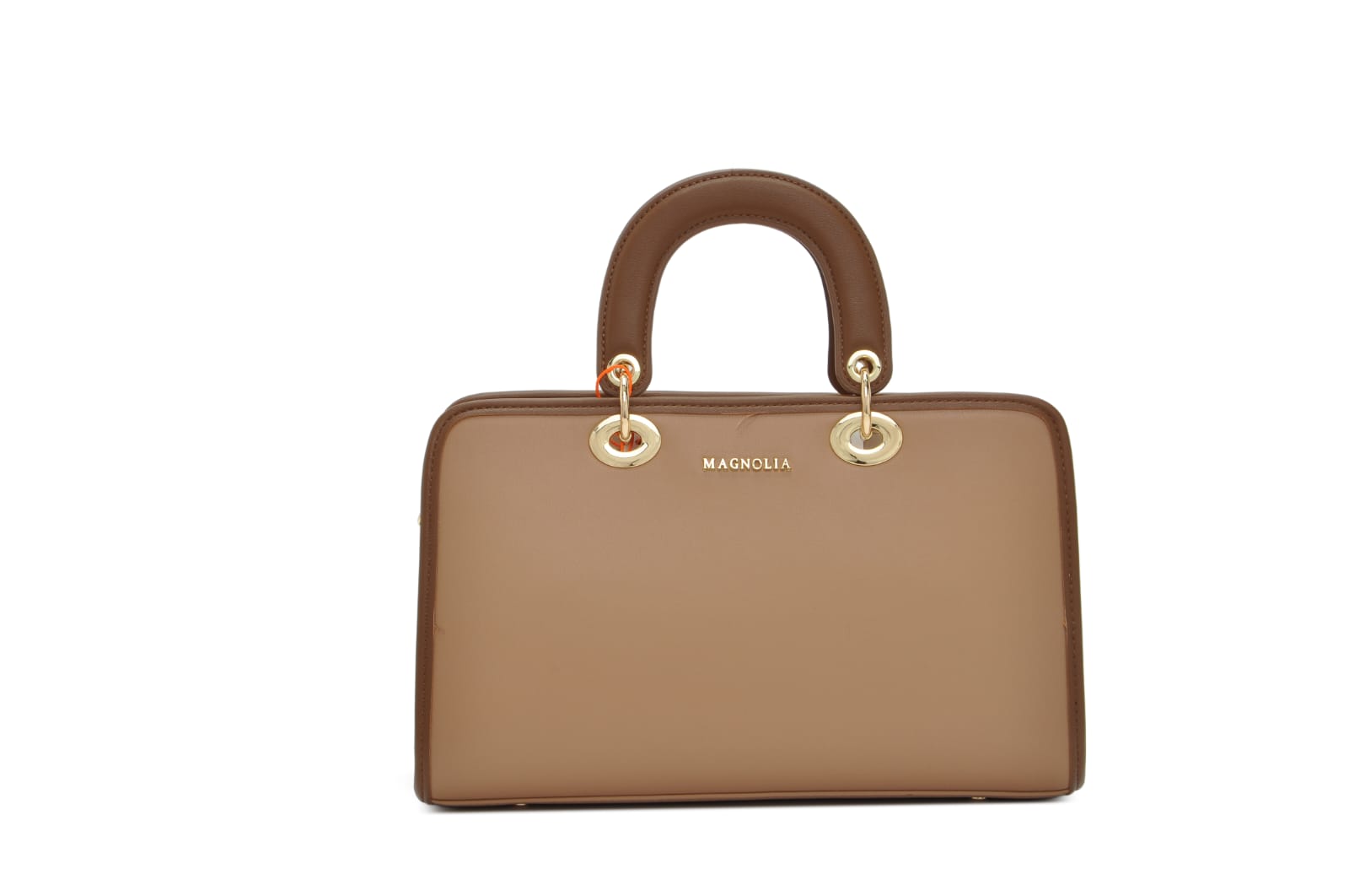 Elegant Brown Structured Handbag with Sling Strap