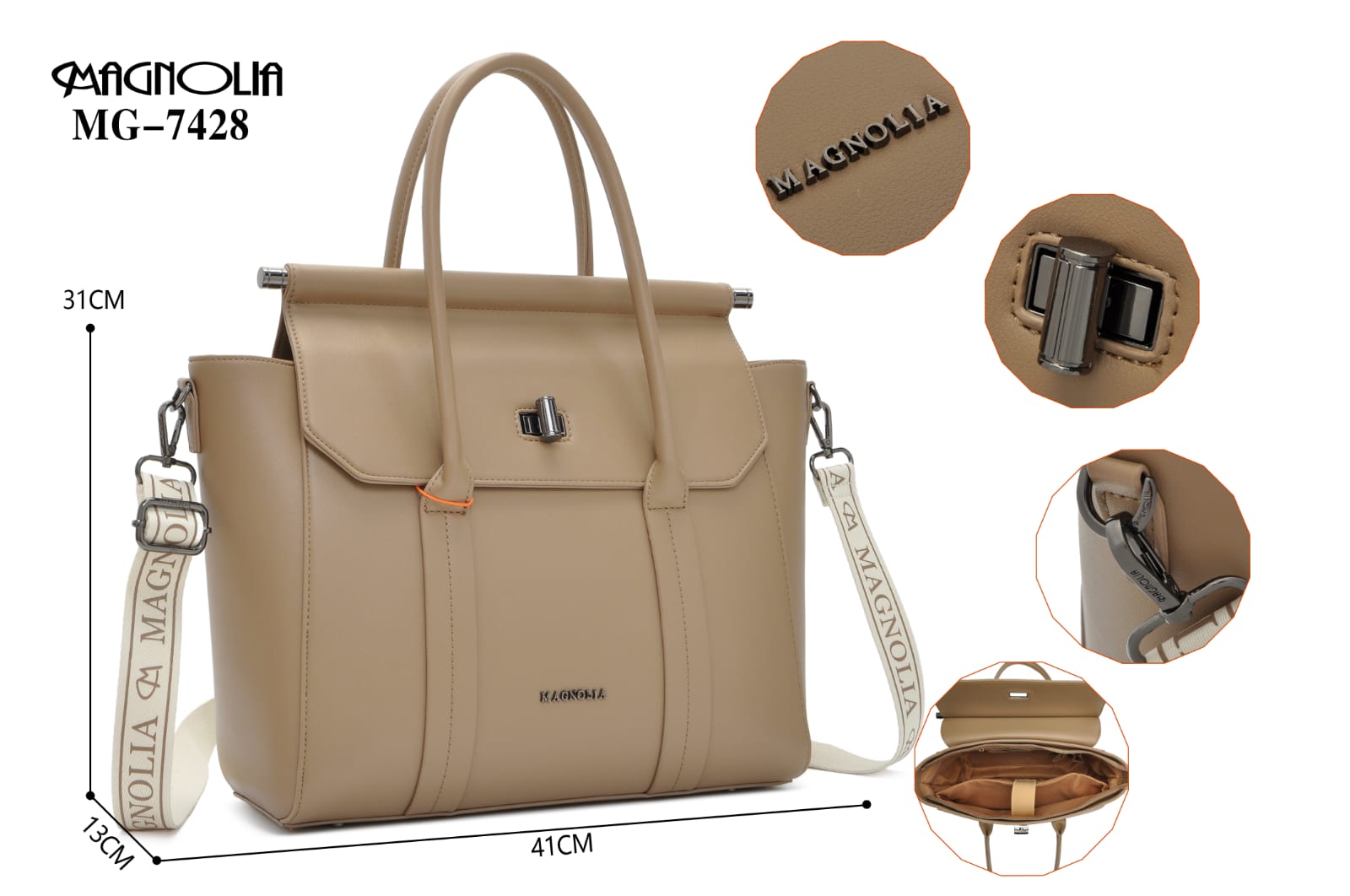 Premium Beige Tote Handbag