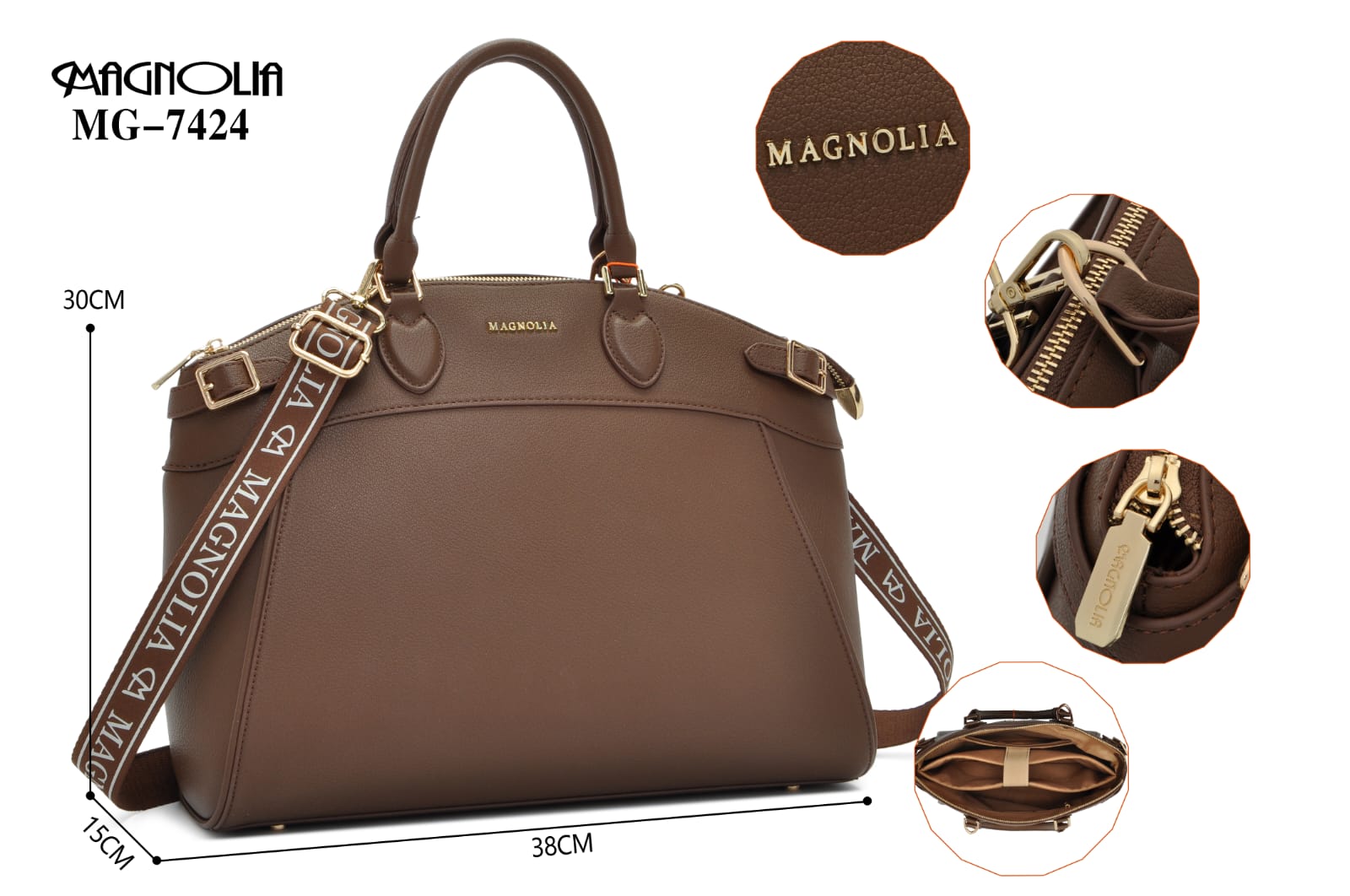 Premium Brown Shoulder Handbag